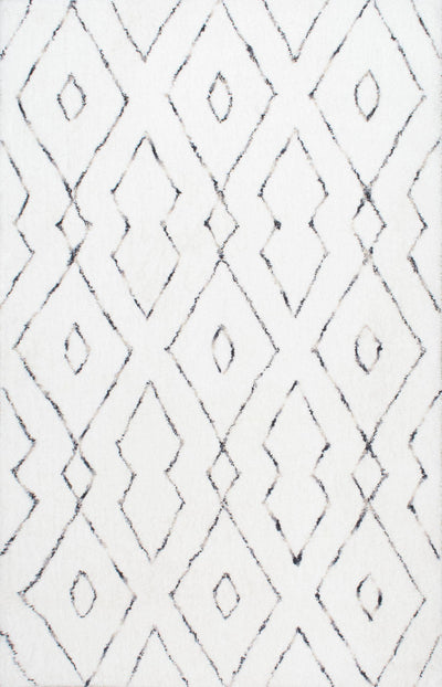 product image of Hand Tufted Beaulah Shaggy Rug in White design by NuLoom 58