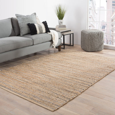 product image for Canterbury Natural Solid Tan & Black Area Rug 92