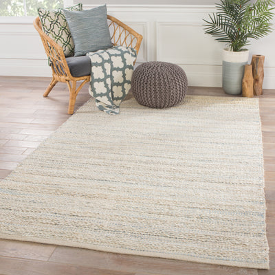product image for Canterbury Natural Stripe White & Blue Area Rug design by Jaipur 90
