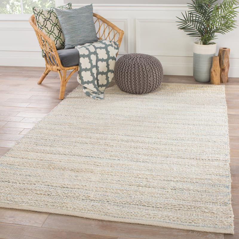 media image for Canterbury Natural Stripe White & Blue Area Rug design by Jaipur 266