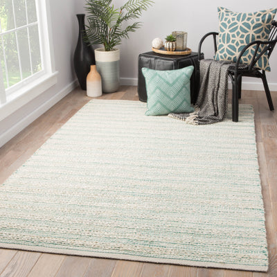 product image for canterbury natural stripe white turquoise area rug by jaipur living 2 49
