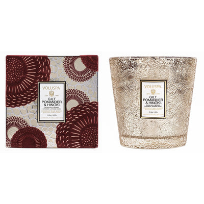 product image for Gilt Pomander & Hinoki 2 Wick Hearth Candle 22