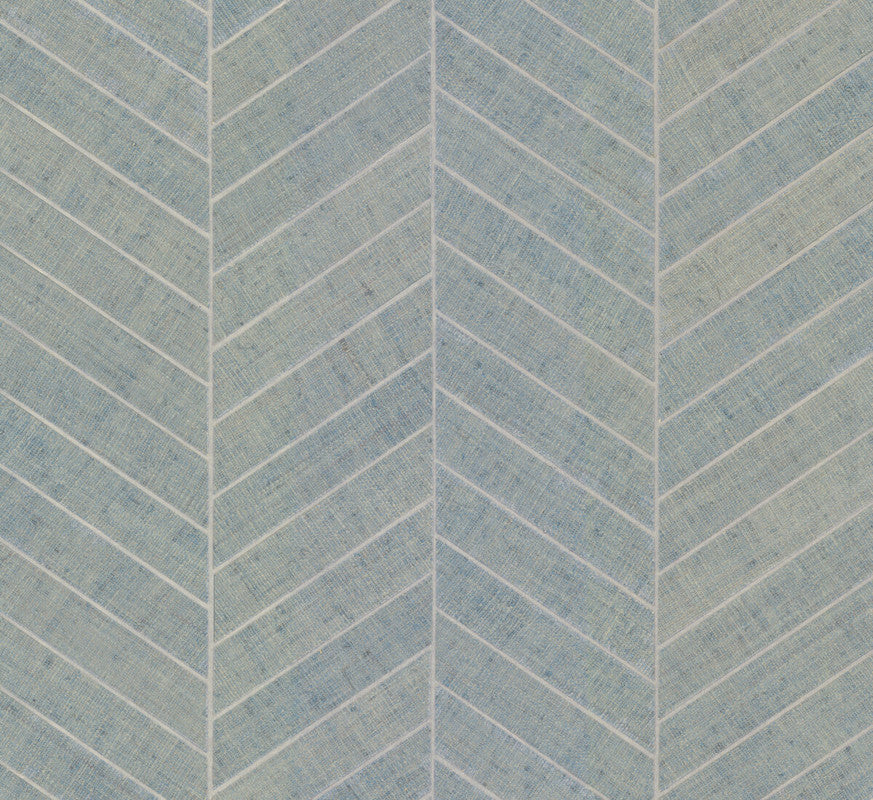 Shop Atelier Herringbone Grasscloth Wallpaper in Lagoon Burke Decor