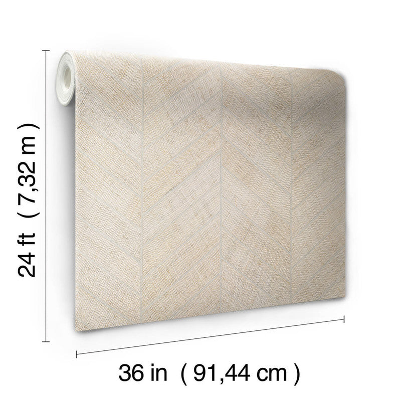 media image for Atelier Herringbone Wallpaper in White 210