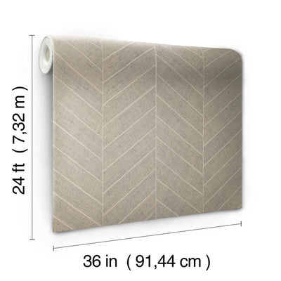 product image for Atelier Herringbone Wallpaper in Linen 55