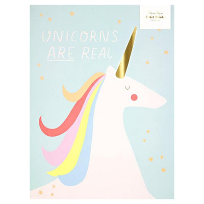 product image for rainbows unicorns art prints by meri meri 4 0