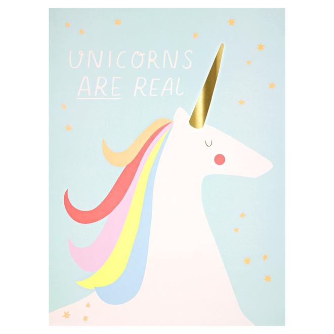 media image for rainbows unicorns art prints by meri meri 3 284