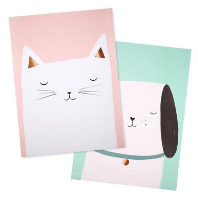 product image of cat dog art prints by meri meri 1 549