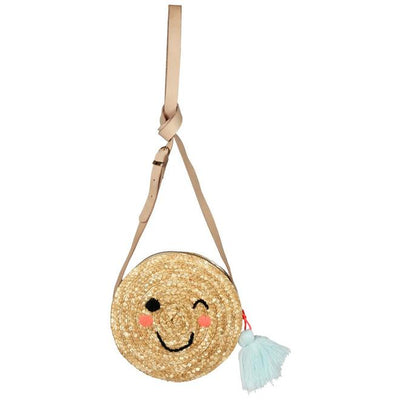 product image for emoji cross body straw bag by meri meri 1 68