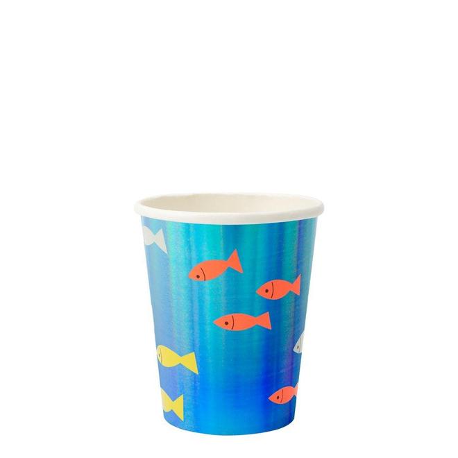media image for under the sea party cups by meri meri 1 256