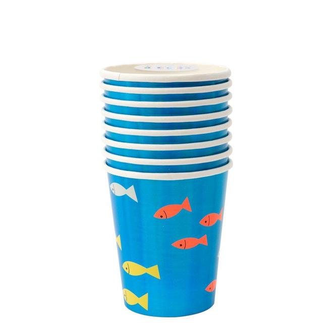 media image for under the sea party cups by meri meri 2 279