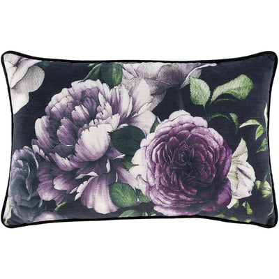 product image for Horticulture HTC-003 Velvet Lumbar Pillow in Black & Violet by Surya 50