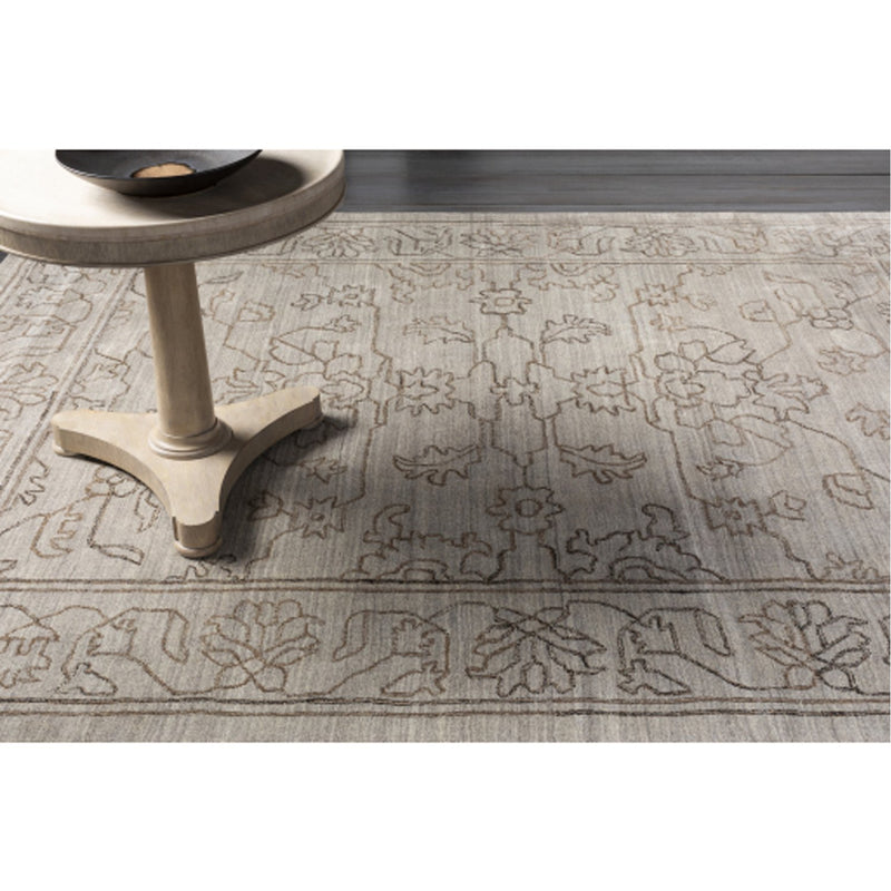 media image for Hightower HTW-3003 Hand Knotted Rug in Light Gray & Camel by Surya 213