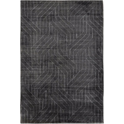 product image of Hightower HTW-3011 Hand Knotted Rug in Charcoal & Black by Surya 583