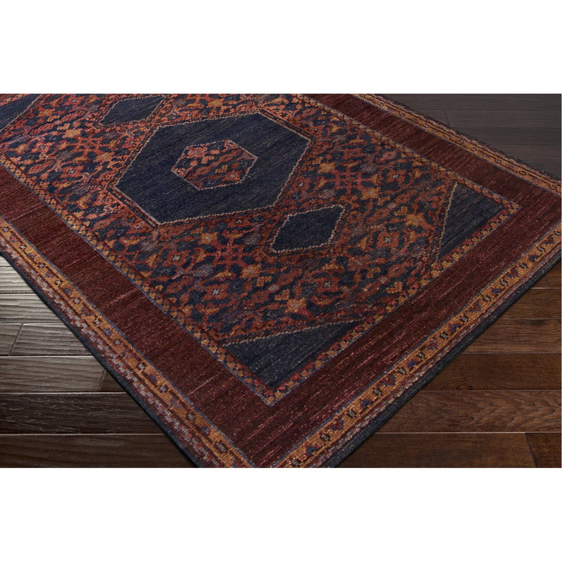 media image for Haven HVN-1216 Hand Knotted Rug in Burgundy & Dark Purple by Surya 224