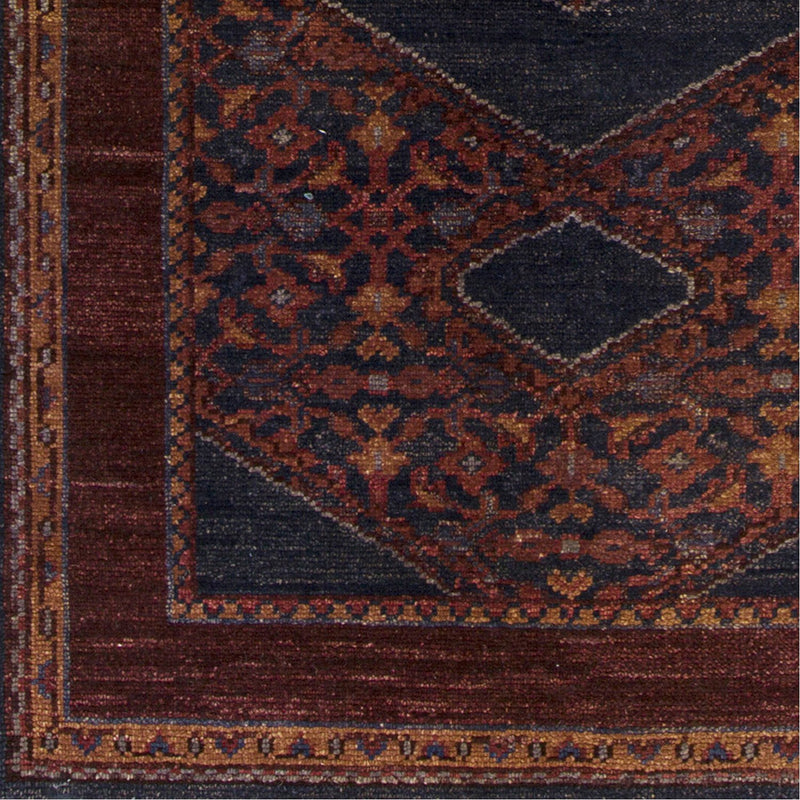 media image for Haven HVN-1216 Hand Knotted Rug in Burgundy & Dark Purple by Surya 225