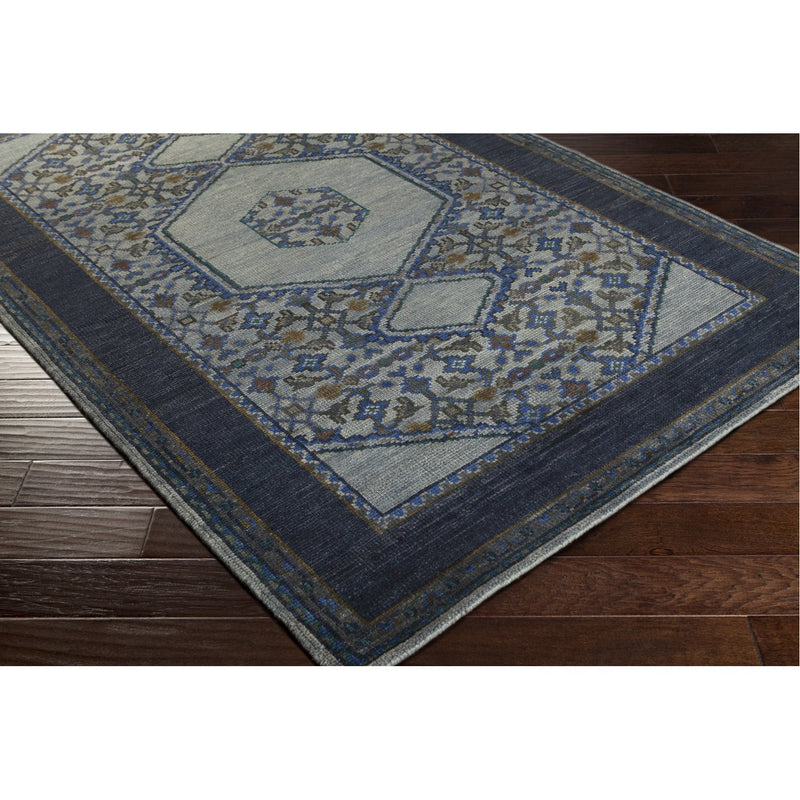 media image for Haven HVN-1218 Hand Knotted Rug in Denim & Dark Brown by Surya 210