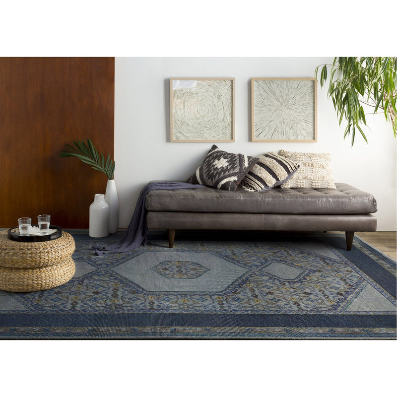 media image for Haven HVN-1218 Hand Knotted Rug in Denim & Dark Brown by Surya 289