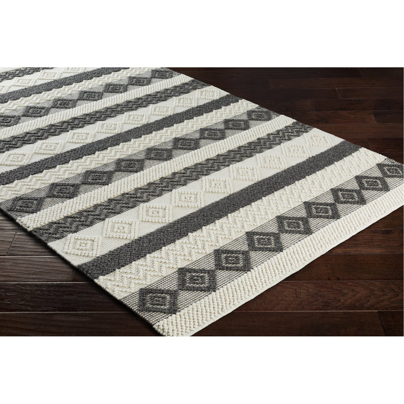 media image for Hygge HYG-2301 Hand Woven Rug in Charcoal & White by Surya 288