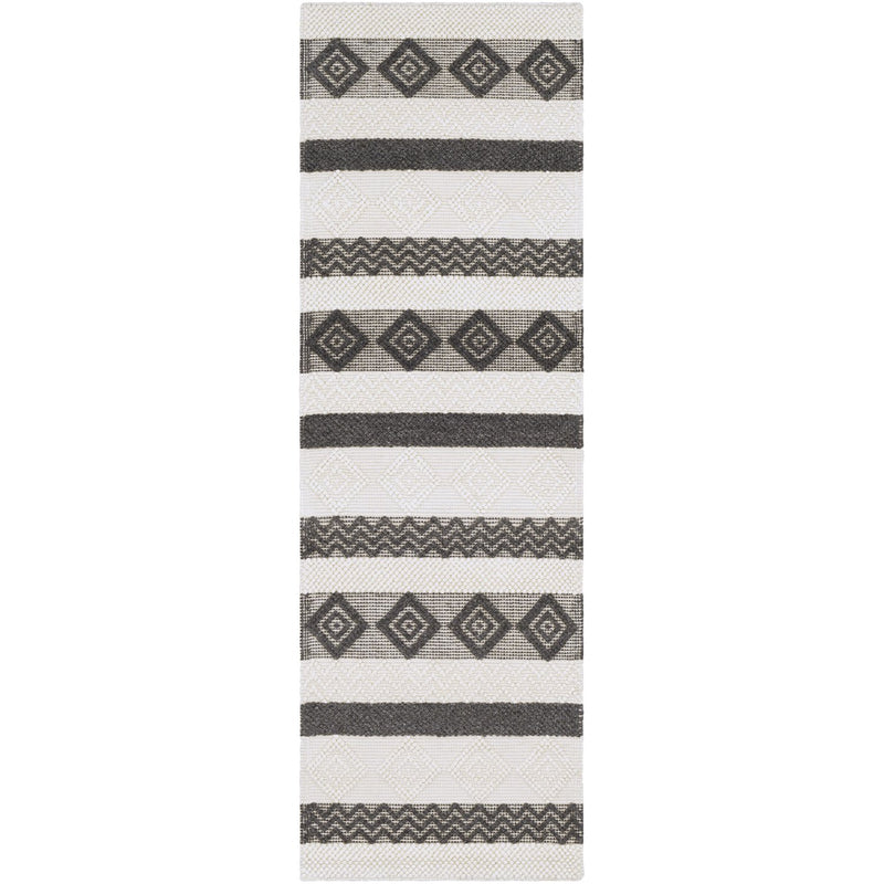 media image for Hygge HYG-2301 Hand Woven Rug in Charcoal & White by Surya 225