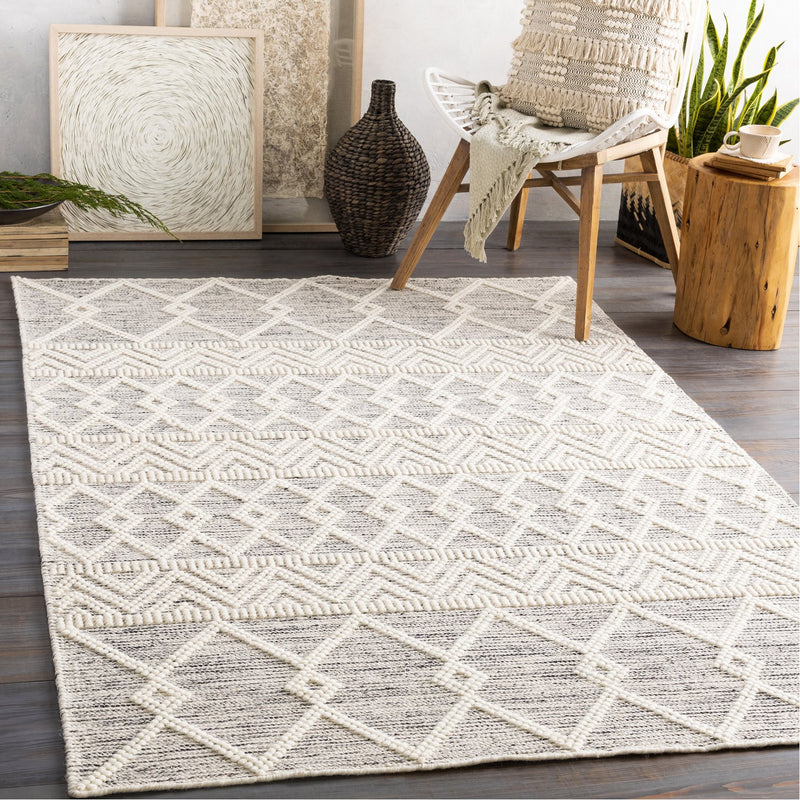 media image for Hygge HYG-2305 Hand Woven Rug in Charcoal & White by Surya 214