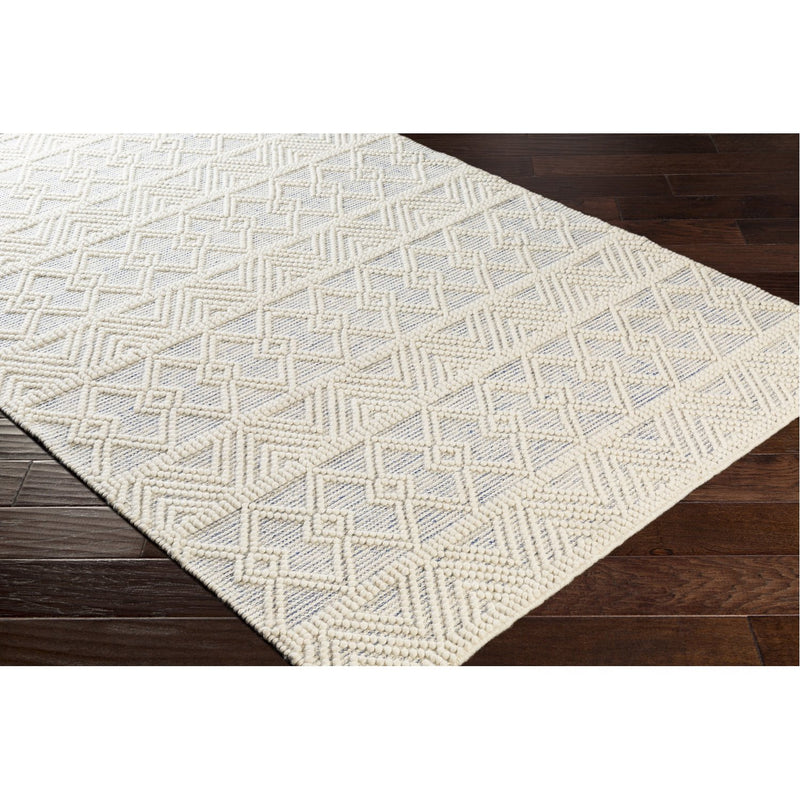 media image for Hygge HYG-2306 Hand Woven Rug in Dark Blue & White by Surya 296