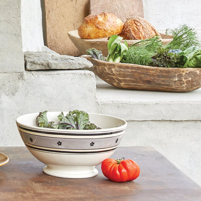 product image for hand painted still life serving bowl in grey design by sir madam 2 9