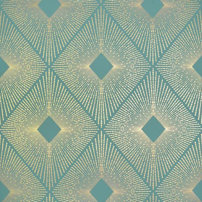 product image for Harlowe Wallpaper in Teal and Gold by Antonina Vella for York Wallcoverings 87