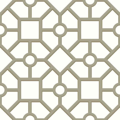 product image of Hedgerow Trellis Peel & Stick Wallpaper in Taupe and Gold by York Wallcoverings 576