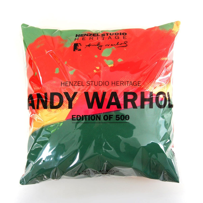 media image for Andy Warhol Art Pillow in Red & Green design by Henzel Studio 220