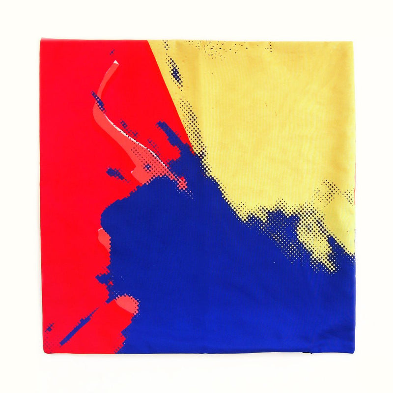 media image for Andy Warhol Art Pillow in Red, Blue, & Yellow design by Henzel Studio 271