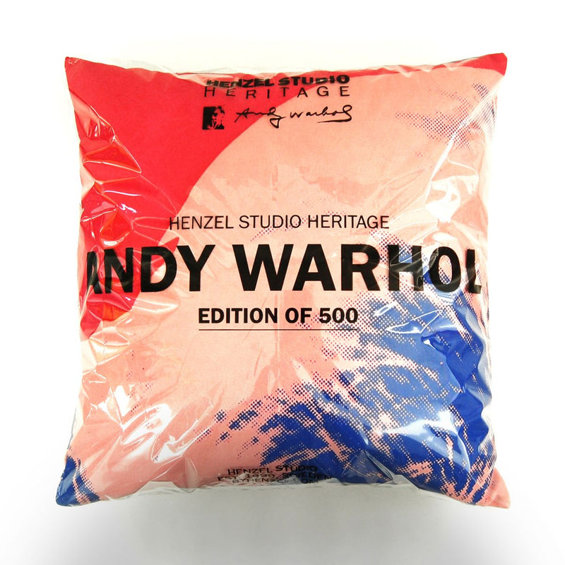 media image for Andy Warhol Art Pillow in Red, Blue, & Pink design by Henzel Studio 293