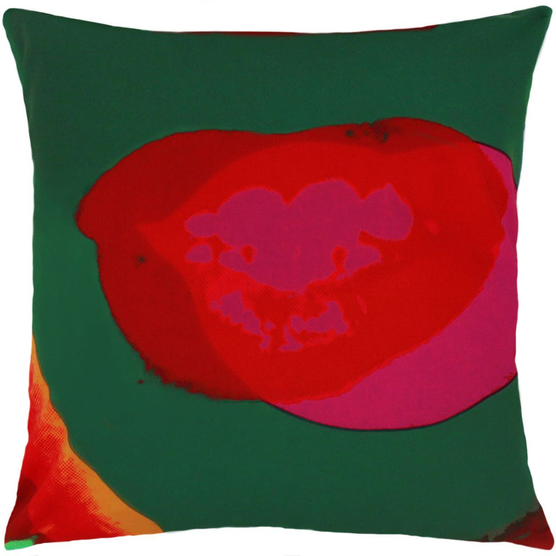media image for Andy Warhol Art Pillow in Red & Green design by Henzel Studio 218