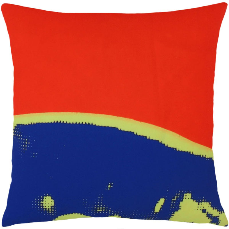 media image for Andy Warhol Art Pillow in Red, Blue, & Yellow design by Henzel Studio 272