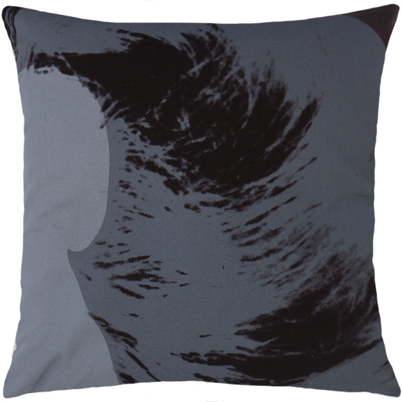 media image for Andy Warhol Art Pillow in Black & Grey design by Henzel Studio 281