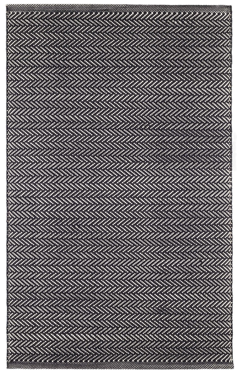 media image for herringbone black ivory indoor outdoor rug by annie selke da971 1014 1 210