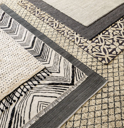 product image for herringbone black woven cotton rug by annie selke da970 1014 3 17