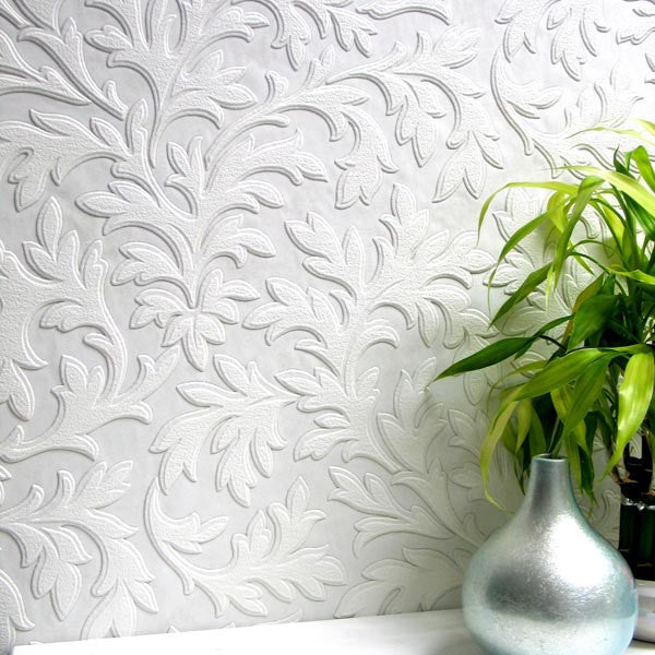 media image for sample high leaf paintable textured wallpaper design by brewster home fashions 1 254