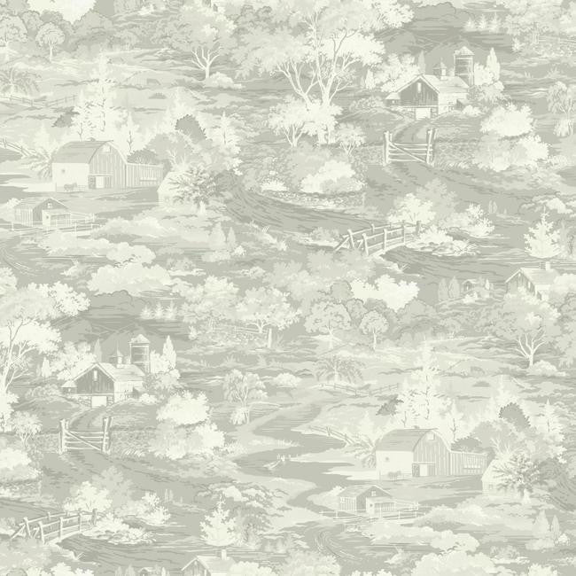 media image for Homestead Wallpaper in Soft Grey from the Magnolia Home Collection by Joanna Gaines for York Wallcoverings 298