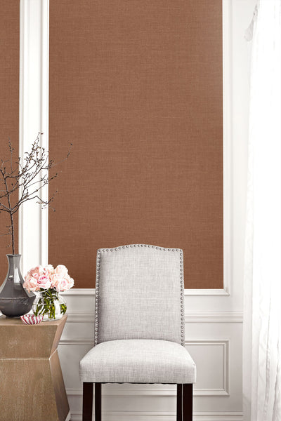product image for Hopsack Embossed Vinyl Wallpaper in Copper Penny from the Living With Art Collection by Seabrook Wallcoverings 66