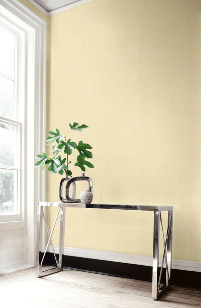 product image for Hopsack Embossed Vinyl Wallpaper in Pineapple Cream from the Living With Art Collection by Seabrook Wallcoverings 55