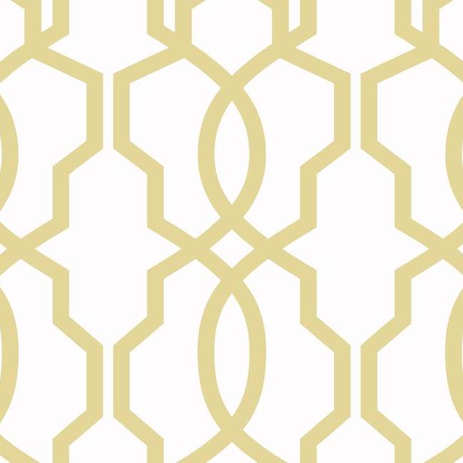 media image for Hourglass Trellis Wallpaper in Yellow from the Geometric Resource Collection by York Wallcoverings 283