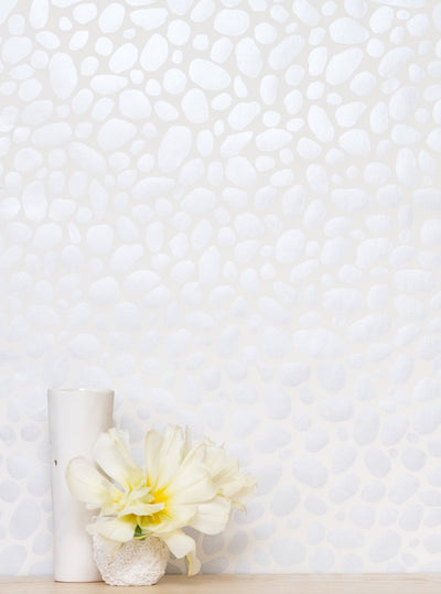 product image for Hoya Wallpaper in Diamonds and Pearls on Cream design by Thatcher Studio 23