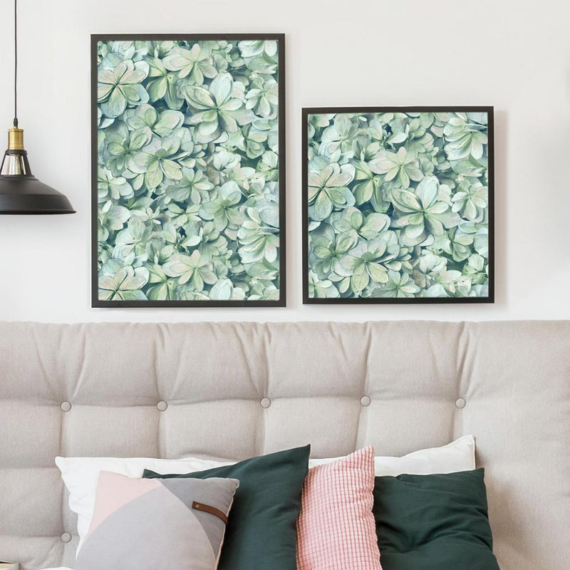media image for Hydrangea Bloom Peel & Stick Wallpaper in Green and Blue by RoomMates for York Wallcoverings 258