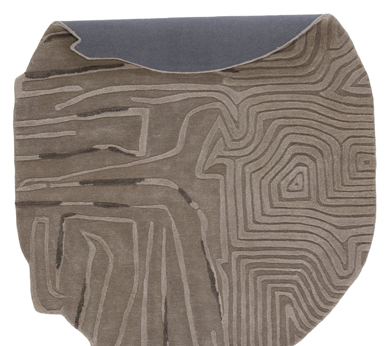media image for Hokona Handmade Geometric Grey Rug by Jaipur Living 260