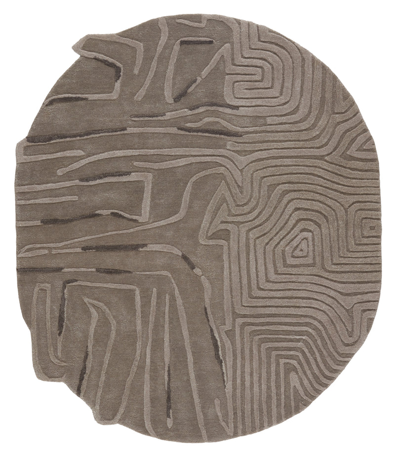 media image for Hokona Handmade Geometric Grey Rug by Jaipur Living 275