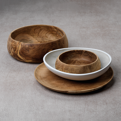 product image for bali round teak root plate 9 22