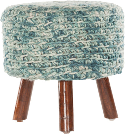 product image of ida teal mix handmade stool by chandra rugs ida40405 stool 1 516