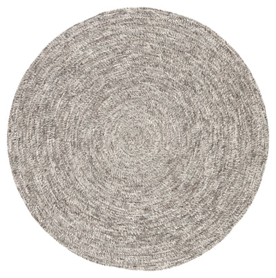 product image for tenby natural solid gray white round design by jaipur 3 80