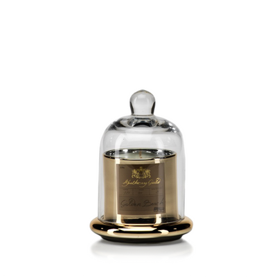 product image for golden beach scented candle in glass jar w bell cloche set by zodax ig 2271 1 34